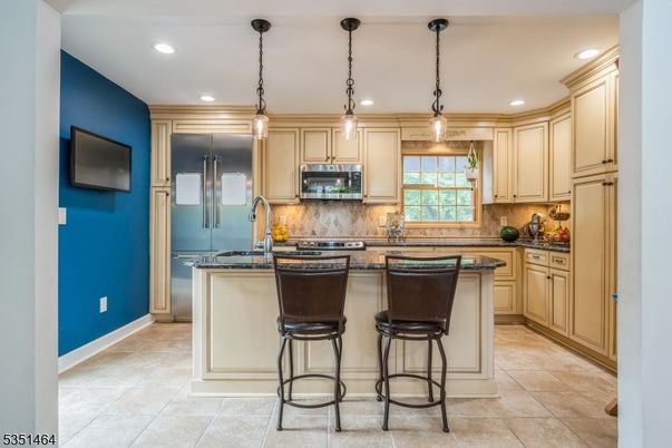 Interior, Kitchen, Pendant Lights, Recessed Lighting, Stainless Steel Appliances