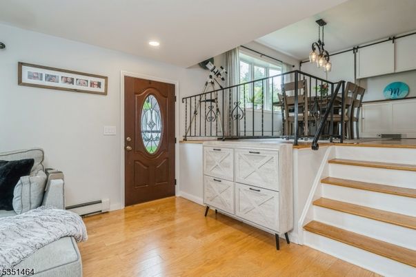 Chandelier, Interior, Recessed Lighting, Wood Texture Flooring