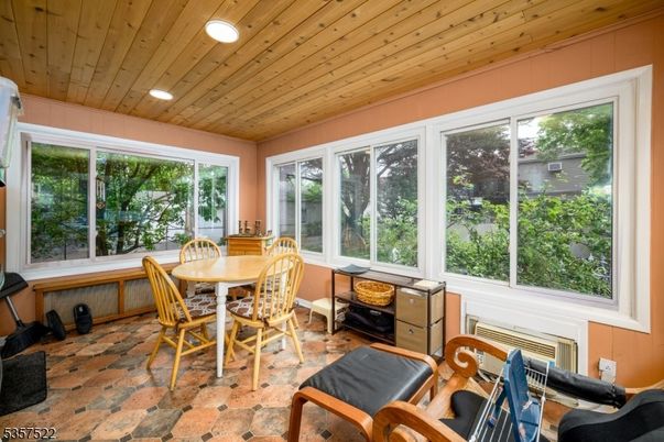 Dining room, Interior, Recessed Lighting, Sun Room, Wooden Ceilings