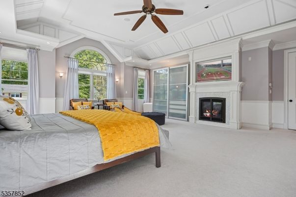 Bedroom, Fireplace, Interior, Recessed Lighting