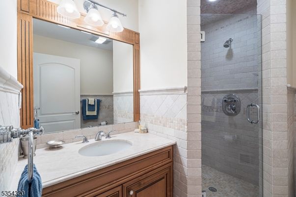 Bathroom, Glass Shower, Interior, Stone Walls