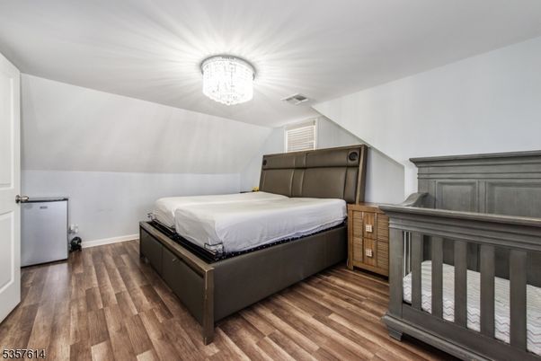 Bedroom, Chandelier, Interior, Wood Texture Flooring