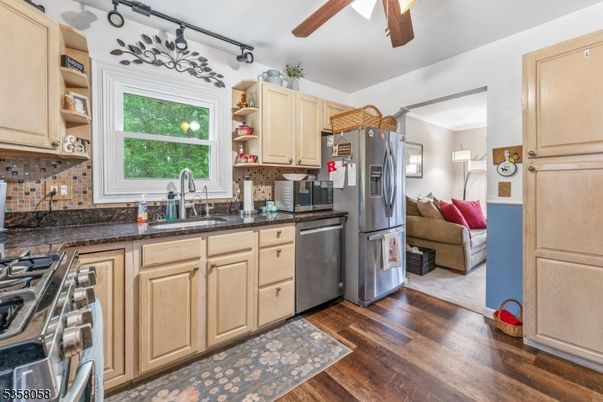 Interior, Kitchen, Living room, Wood Texture Flooring
