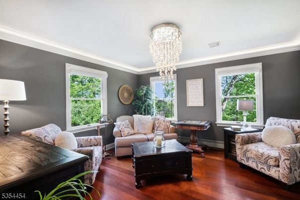 Chandelier, Interior, Living room, Wood Texture Flooring