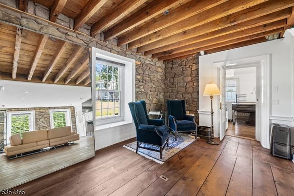 Interior, Living room, Stone Walls, Wooden Beams, Wooden Ceilings, Wood Texture Flooring