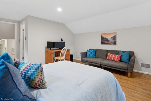 Bedroom, Home Office, Interior, Recessed Lighting, Wood Texture Flooring