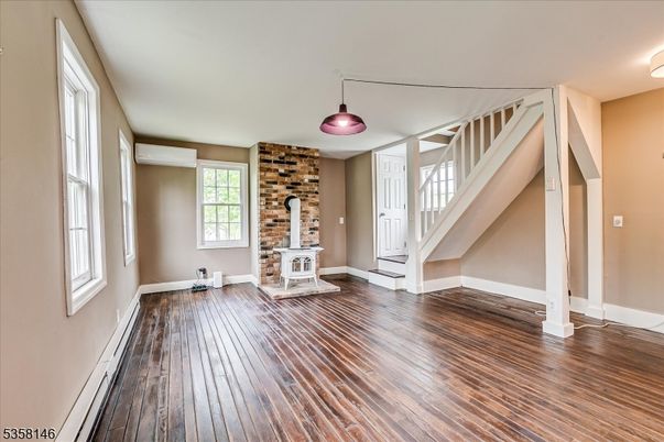 Interior, Stone Walls, Wood Texture Flooring