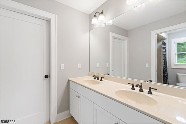 Bathroom, Dual Sink Vanities, Interior, Wood Texture Flooring