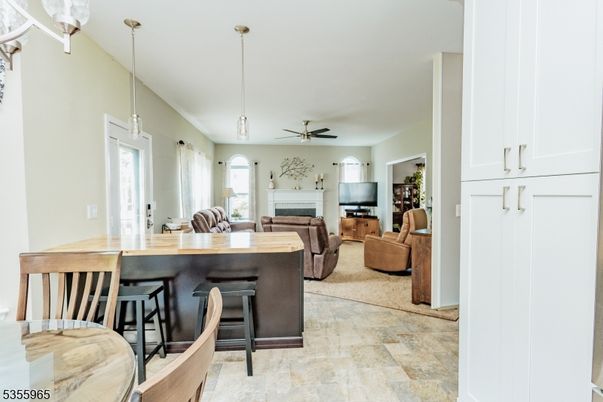 Fireplace, Interior, Living room, Pendant Lights