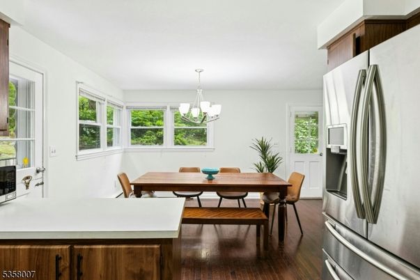 Chandelier, Dining room, Interior, Kitchen, Wood Texture Flooring