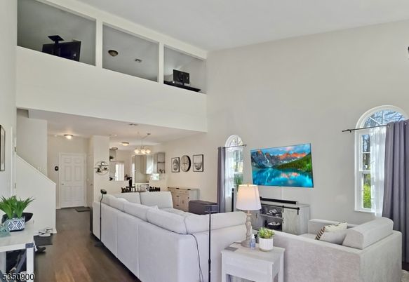 Dining room, Interior, Kitchen, Living room, Pendant Lights, Wood Texture Flooring