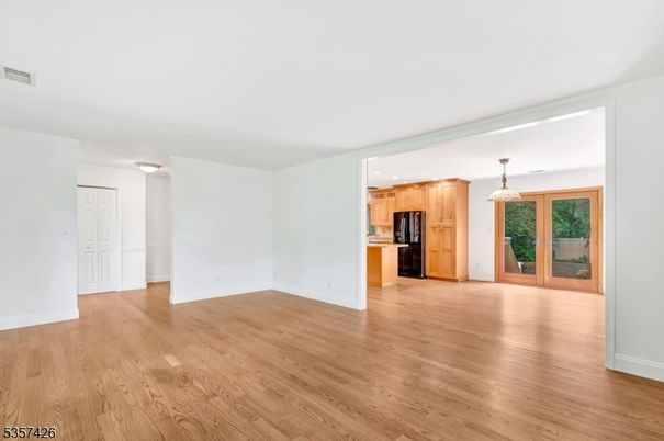 Chandelier, Empty room, Interior, Kitchen, Wood Texture Flooring