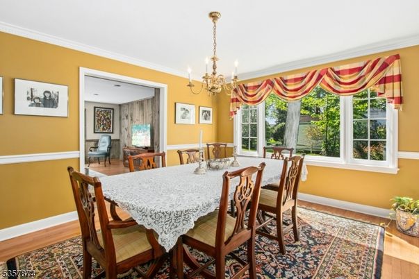 Chandelier, Dining room, Interior, Wood Texture Flooring