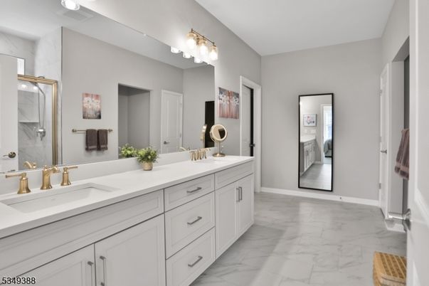 Bathroom, Dual Sink Vanities, Interior, Marble