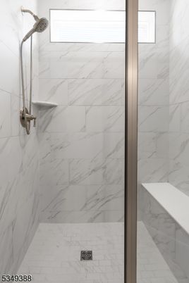 Bathroom, Glass Shower, Interior, Marble Walls