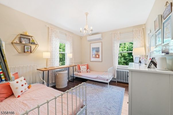 Bedroom, Chandelier, Interior, Wood Texture Flooring