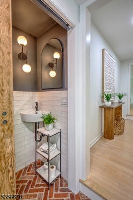 Interior, Stone Walls, Wood Texture Flooring