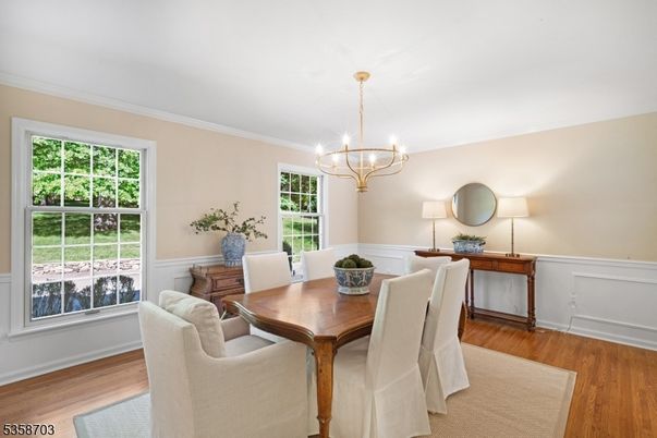 Chandelier, Dining room, Interior, Wood Texture Flooring
