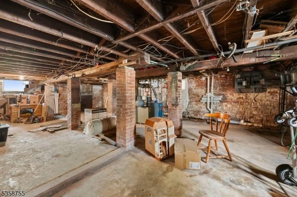 Interior, Stone Walls, Wooden Beams