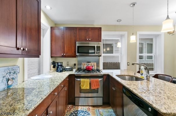 Interior, Kitchen, Pendant Lights, Recessed Lighting, Stainless Steel Appliances
