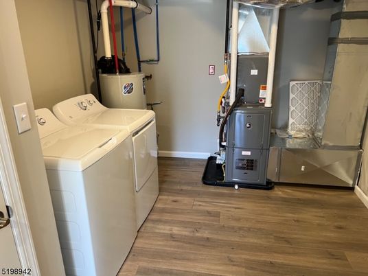 Interior, Washer, Wood Texture Flooring