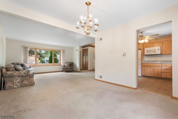 Chandelier, Empty room, Interior, Kitchen