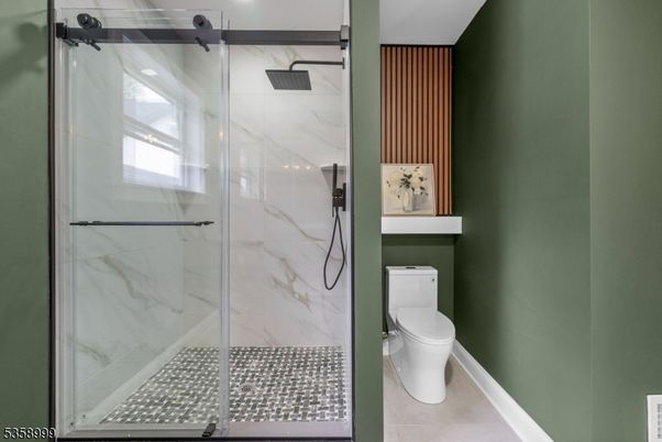 Bathroom, Glass Shower, Interior, Marble Walls