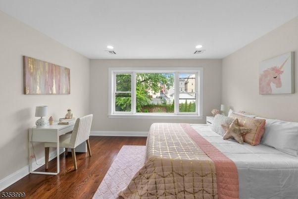 Bedroom, Home Office, Interior, Recessed Lighting, Wood Texture Flooring