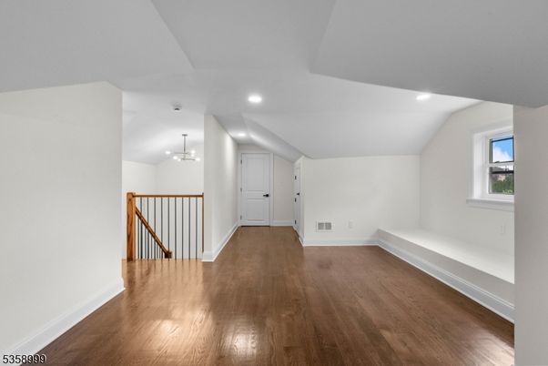 Empty room, Interior, Pendant Lights, Recessed Lighting, Wood Texture Flooring