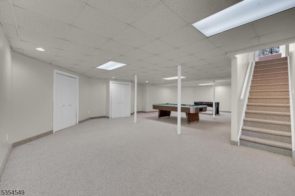Billiard Table, Game Room, Interior, Recessed Lighting