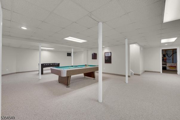 Billiard Table, Game Room, Interior, Recessed Lighting