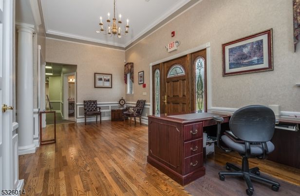 Home Office, Interior, Pendant Lights, Wood Texture Flooring