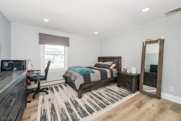 Bedroom, Home Office, Interior, Recessed Lighting, Wood Texture Flooring