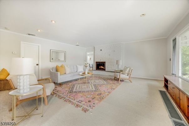 Fireplace, Interior, Living room, Recessed Lighting