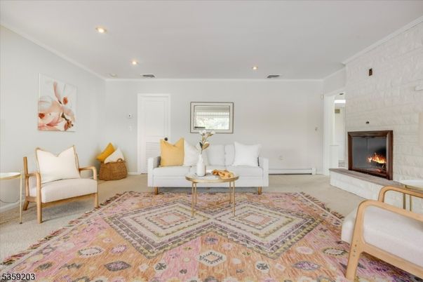 Fireplace, Interior, Living room, Recessed Lighting