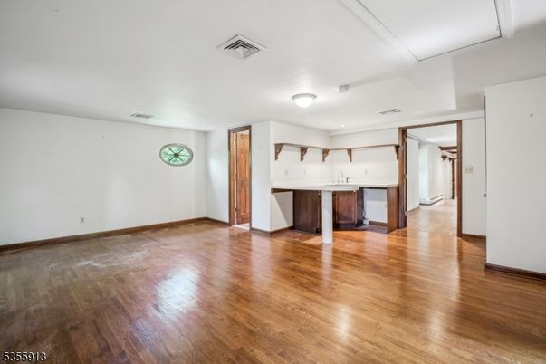 Empty room, Interior, Kitchen, Wood Texture Flooring
