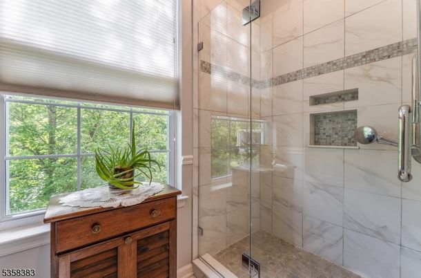 Bathroom, Glass Shower, Interior, Marble Walls