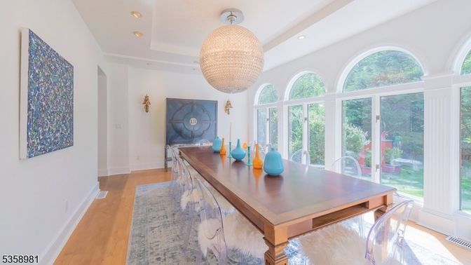 Chandelier, Interior, Recessed Lighting, Wood Texture Flooring