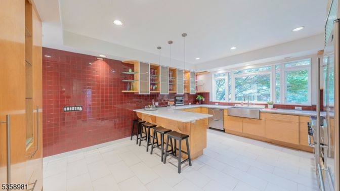 Interior, Kitchen, Pendant Lights, Recessed Lighting, Stainless Steel Appliances