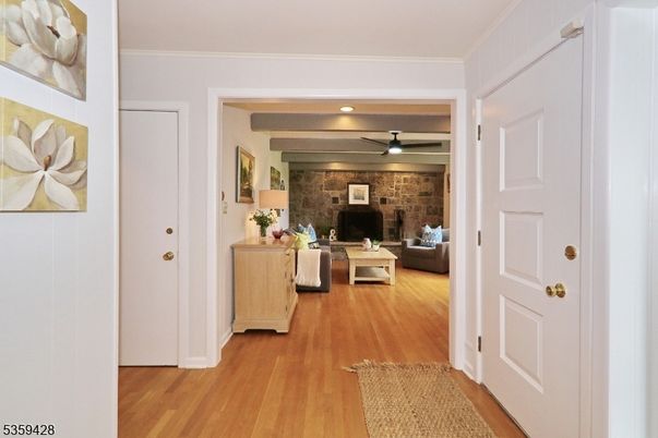 Interior, Living room, Stone Walls, Wood Texture Flooring