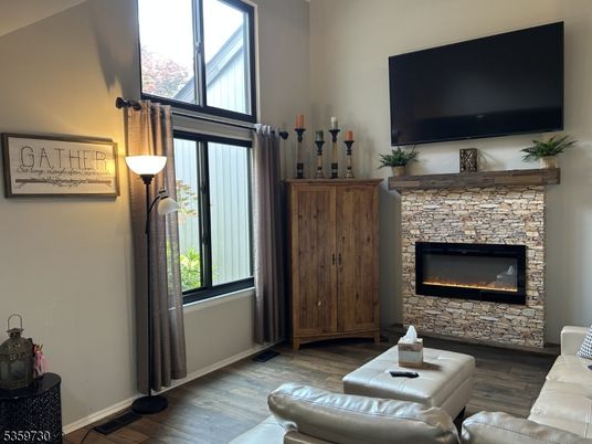 Fireplace, Interior, Wood Texture Flooring