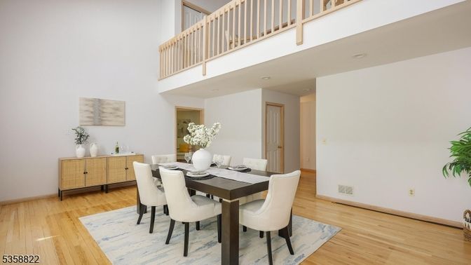 Dining room, Interior, Wood Texture Flooring