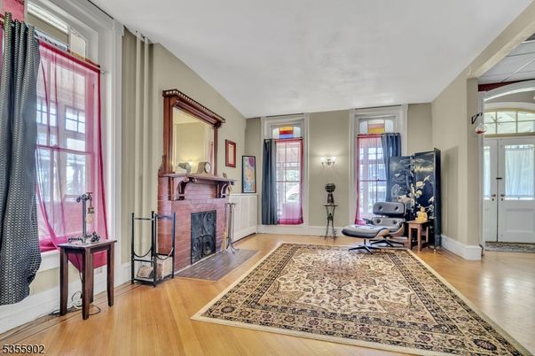 Fireplace, Interior, Wood Texture Flooring