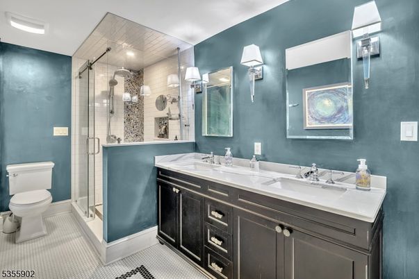 Bathroom, Dual Sink Vanities, Glass Shower, Interior