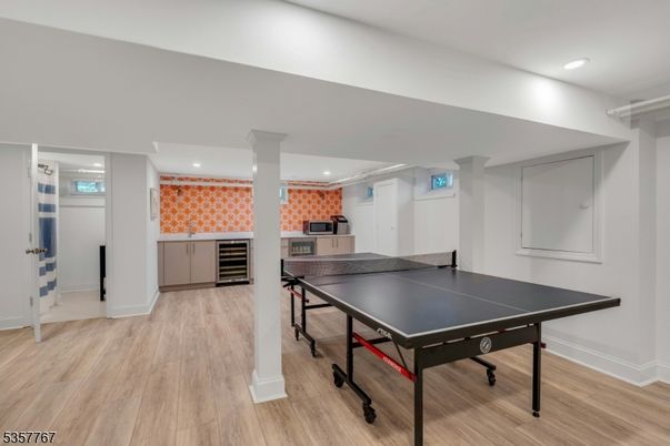 Game Room, Interior, Recessed Lighting, Wood Texture Flooring