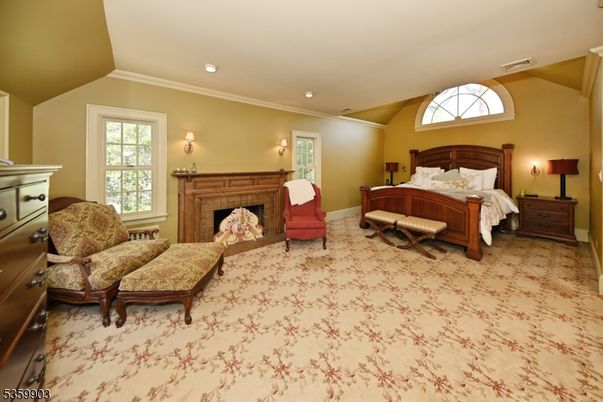 Bedroom, Fireplace, Interior, Recessed Lighting