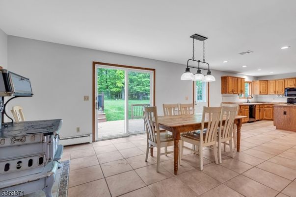 Dining room, Interior, Kitchen, Pendant Lights, Recessed Lighting