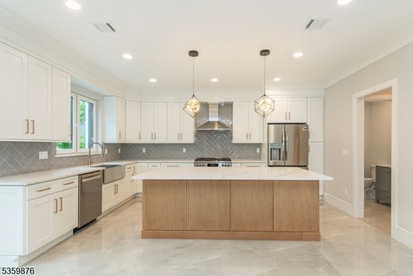 Interior, Kitchen, Pendant Lights, Recessed Lighting, Stainless Steel Appliances