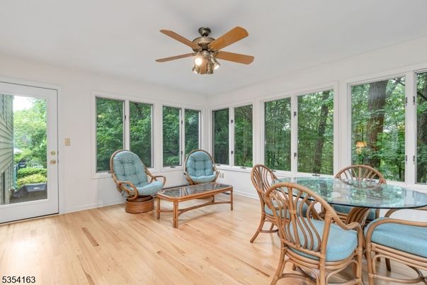 Dining room, Interior, Sun Room, Wood Texture Flooring