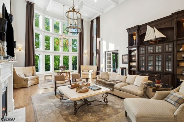 Fireplace, Interior, Living room, Pendant Lights, Recessed Lighting, Wood Texture Flooring